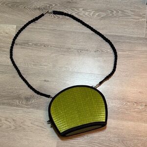 Baskets of Cambodia Green Handwoven Crossbody Bag